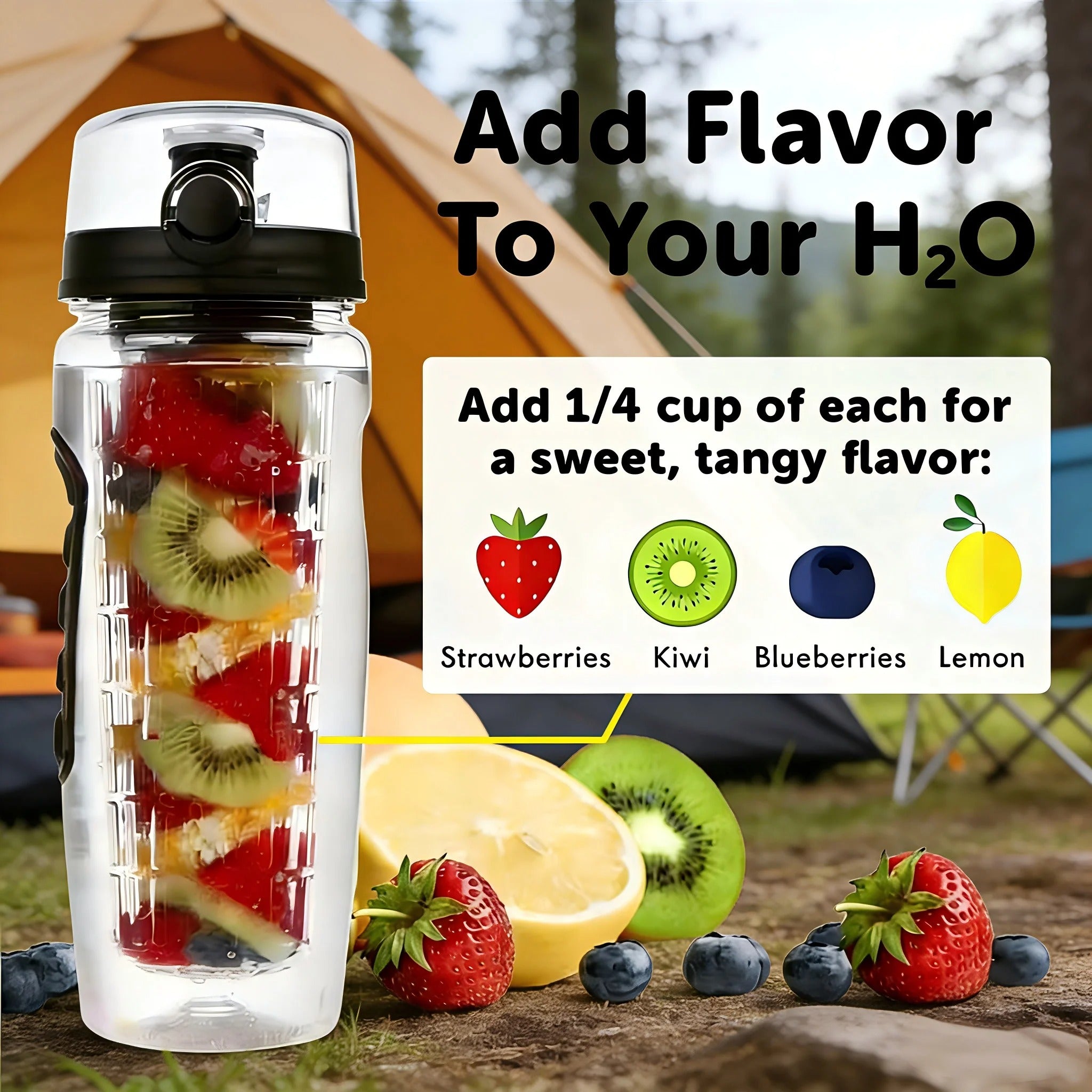 Doncavo™ HydraFusion Fruit Infuser Water Bottle
