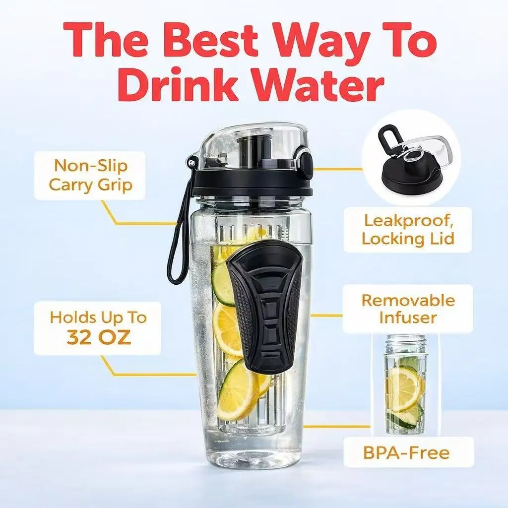 Doncavo™ HydraFusion Fruit Infuser Water Bottle