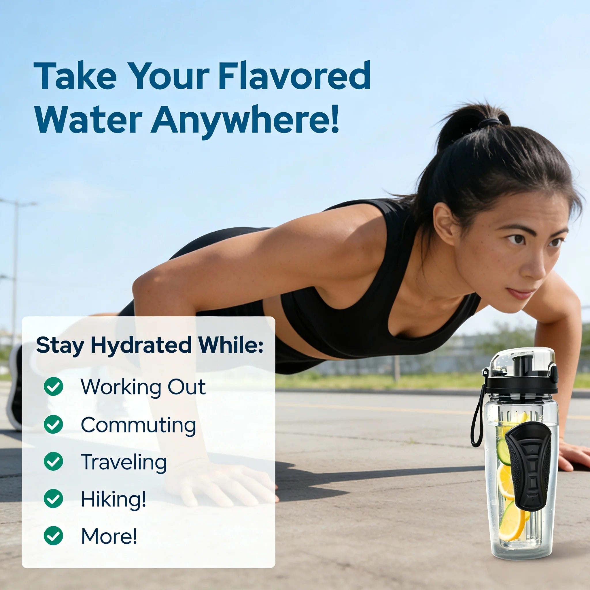 Doncavo™ HydraFusion Fruit Infuser Water Bottle