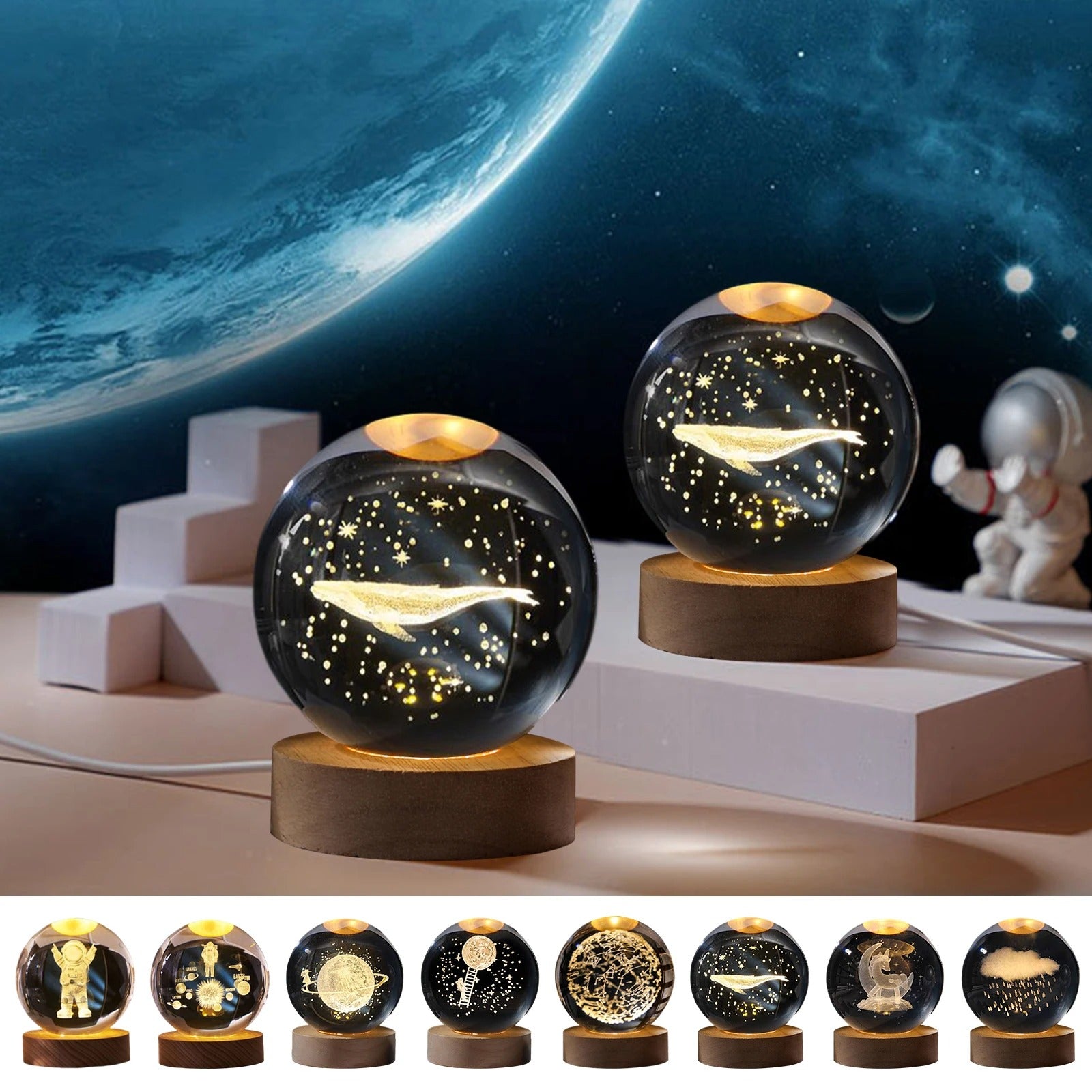 Doncavo™ Celestia Crystal Galaxy Night Light